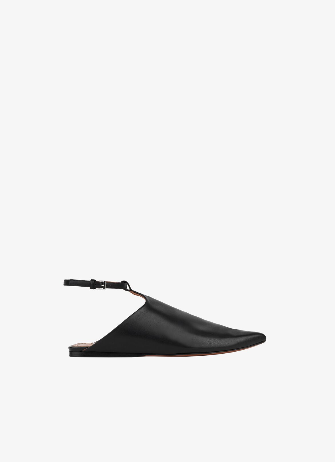 LEATHER FLAT BABOUCHES  ALAÏA BLACK LEATHER FLAT BABOUCHES